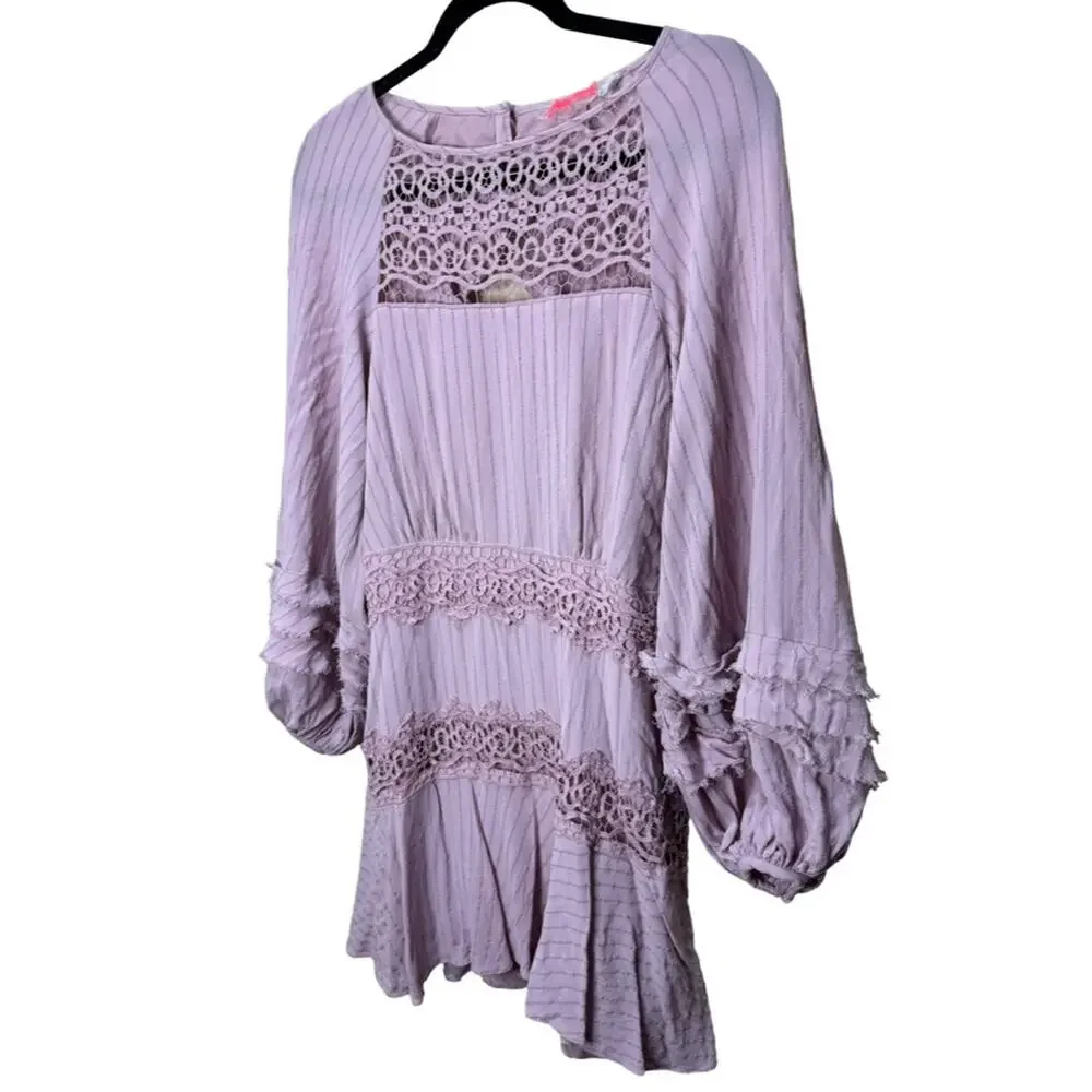 Free People Crush On You Mini Dress lilac